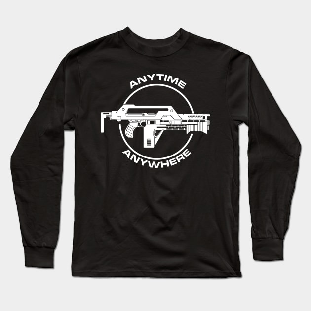 Aliens: Pulse Rifle - Anytime Anywhere Long Sleeve T-Shirt by Evarcha